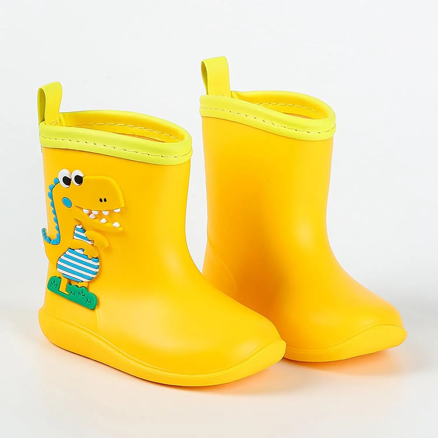 Kids Dinosaur Printed Rain Shoes Outdoor Non Slip Rain Boots Children's Teenage Mud Boots with Non Big Kids Winter Boots