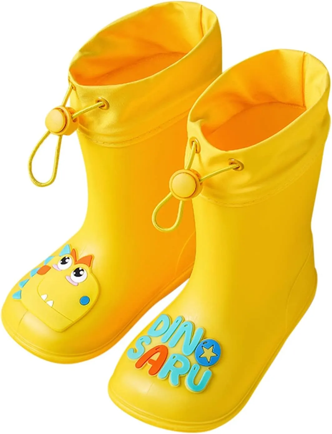 Kids Dinosaur Rain Boots with an Elastic Boot Collar, Toddler Rain Shoes Children Waterproof Boots for Boys Girls