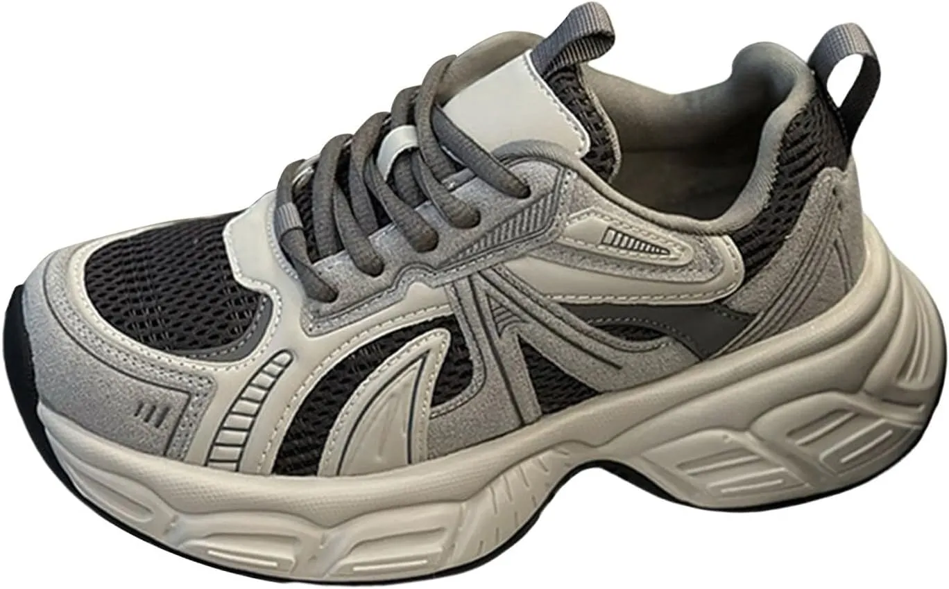 Kids Lace Sneakers Outdoor Running Non Slip Sport Shoes Cute Breathable Boys Girls Mesh Padded Sneakers for Toddler