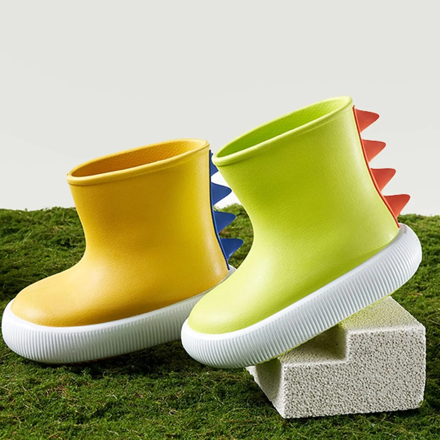 Kids Rain Boots for Girls Boys Toddler Waterproof Rubber Boots Cute Dinosaur Printed Baby Rubber Water Shoes