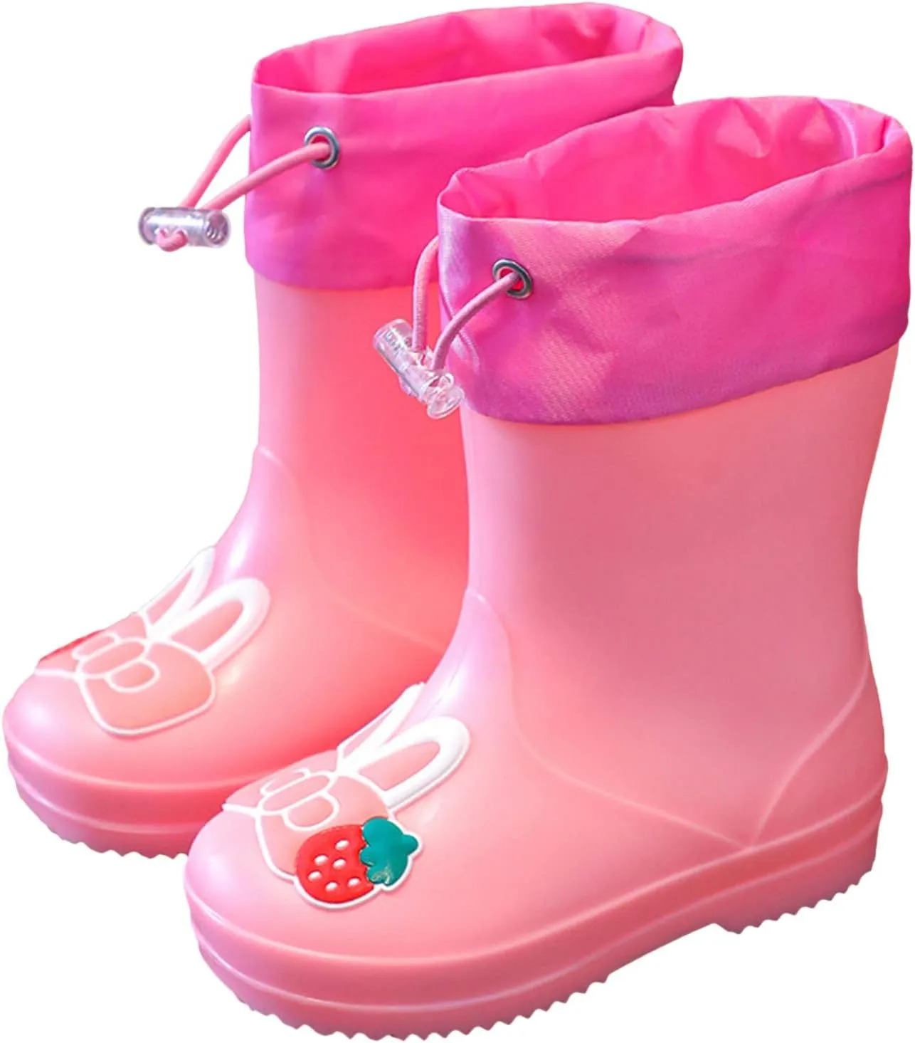 Kids Rain Boots for Girls Boys Waterproof Toddler Cute Cartoon Insulated Rubber Boots Kids Mud Boots Rain Shoes