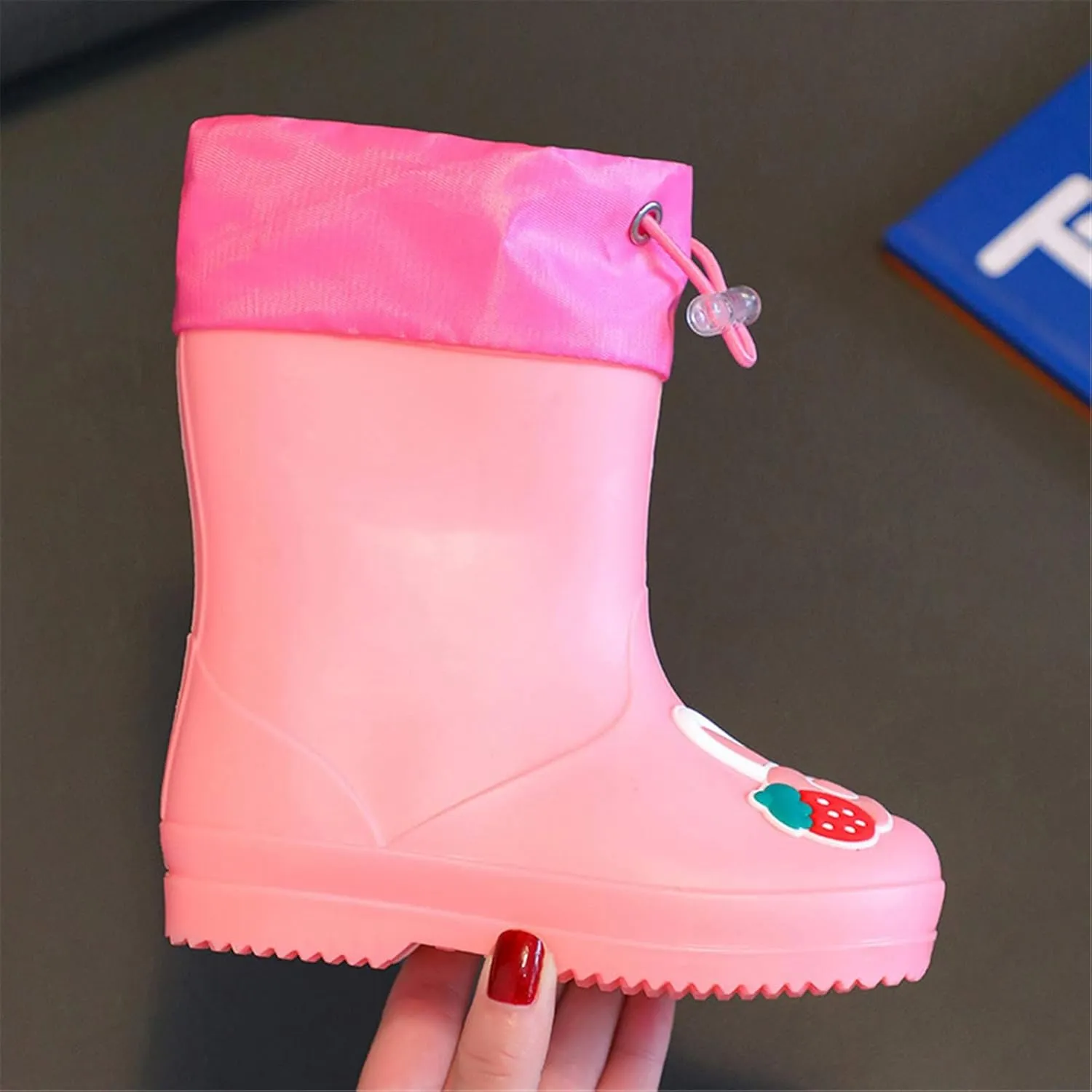 Kids Rain Boots for Girls Boys Waterproof Toddler Cute Cartoon Insulated Rubber Boots Kids Mud Boots Rain Shoes