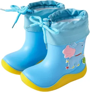 Kids Rain Boots for Girls Boys Waterproof Toddler Cute Cartoon Insulated Soft Rubber Anti Slip Boots for Kids