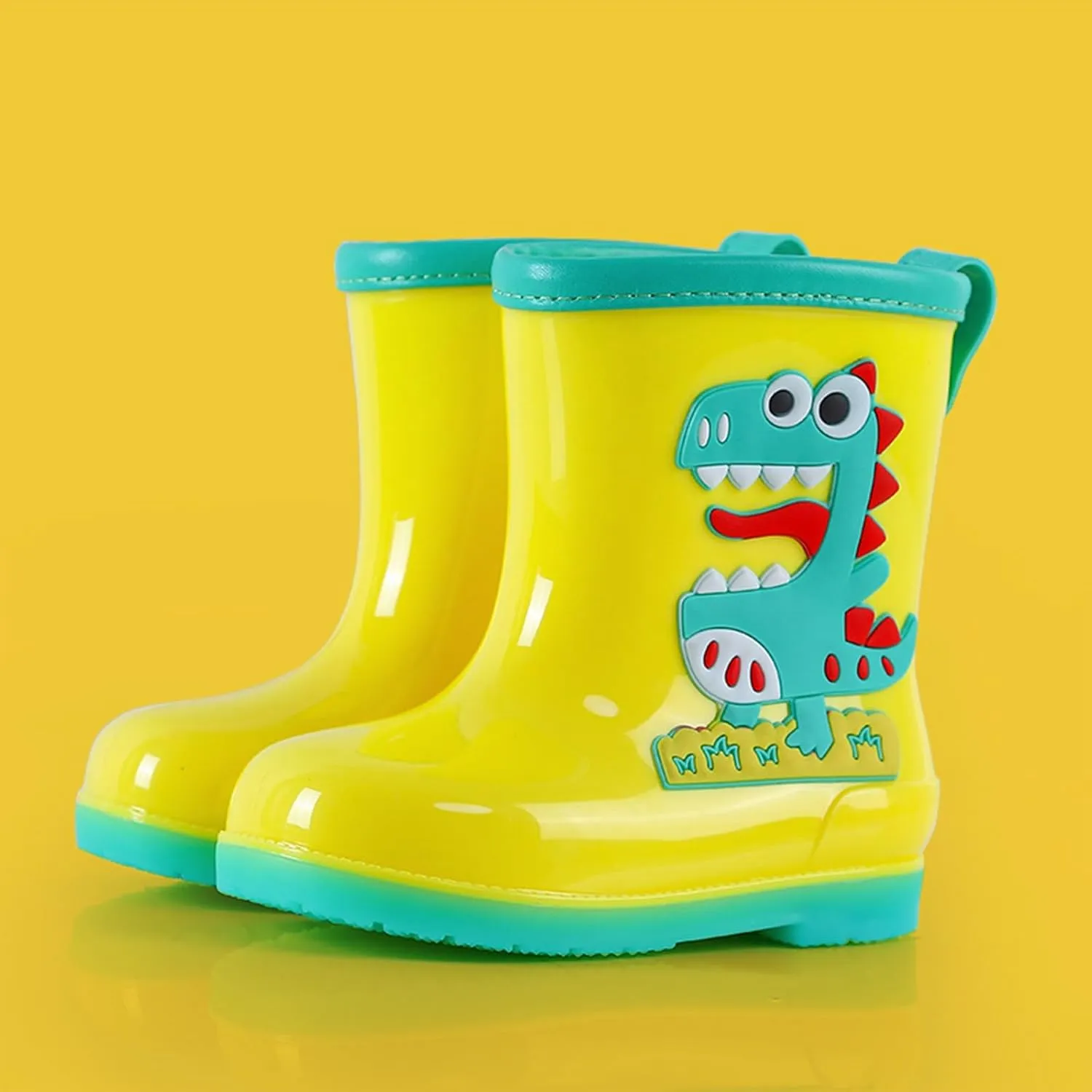 Kids Rain Boots Toddler Cute Animal Dinosaur Printed Waterproo?? Rubber Non-Slip Rainboots Shoes Rainboots Toddler