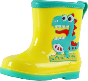 Kids Rain Boots Toddler Cute Animal Dinosaur Printed Waterproo?? Rubber Non-Slip Rainboots Shoes Rainboots Toddler
