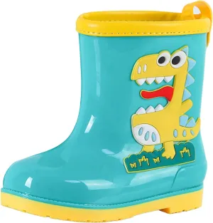 Kids Rain Boots Toddler Cute Animal Dinosaur Printed Waterproo?? Rubber Non-Slip Rainboots Shoes Rainboots Toddler