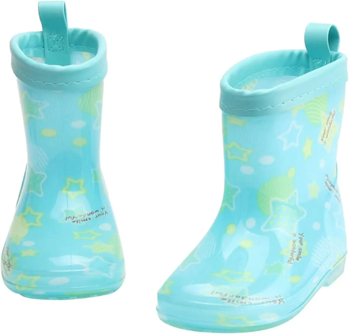 Kids Rain Boots, Toddler Girls Boys Rain Boots Waterproof Water Shoes Non-Slip Mud Boots with Easy-on Handles