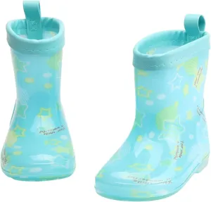 Kids Rain Boots, Toddler Girls Boys Rain Boots Waterproof Water Shoes Non-Slip Mud Boots with Easy-on Handles