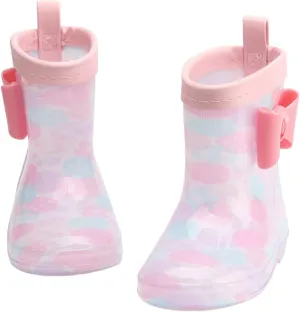 Kids Rain Boots, Toddler Girls Boys Rain Boots Waterproof Water Shoes Non-Slip Mud Boots with Easy-on Handles