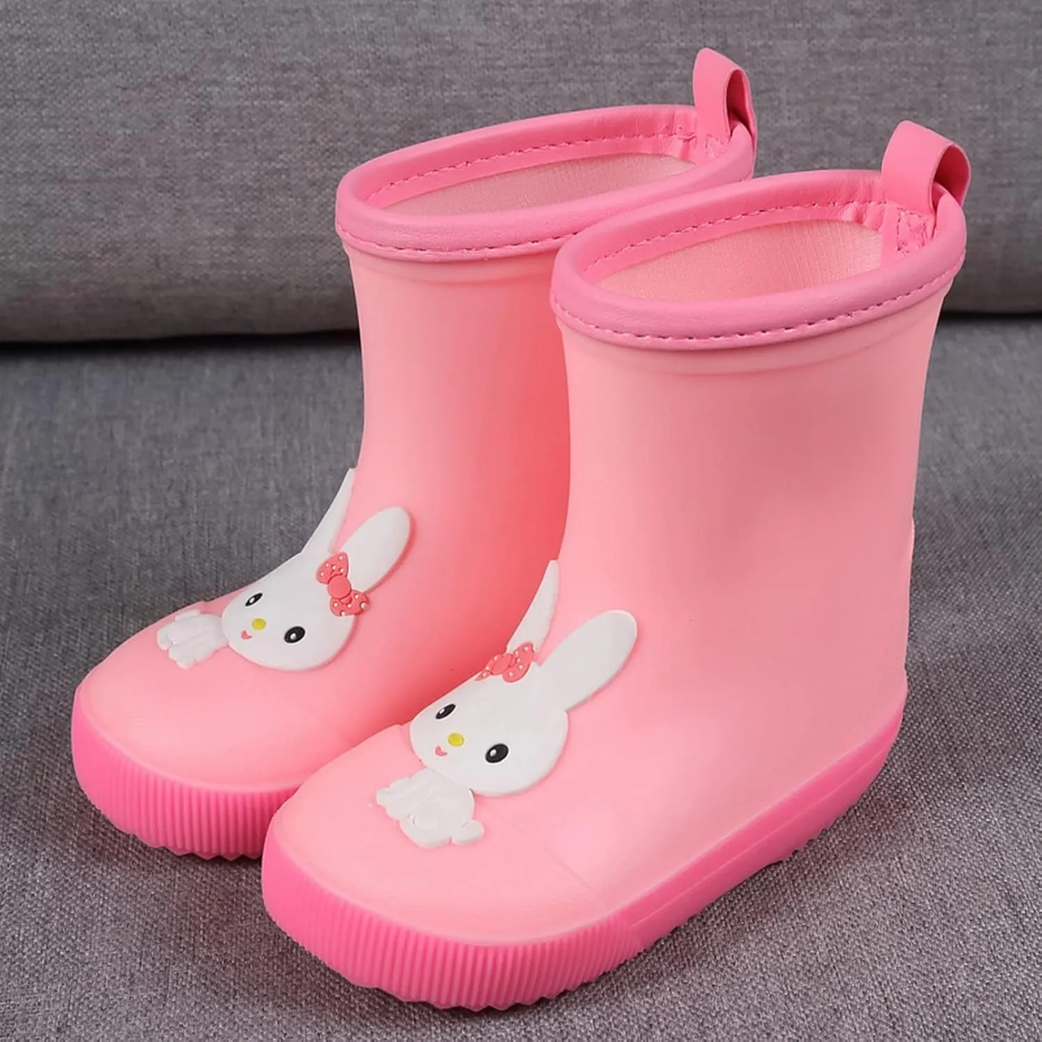 Kids Rain Boots, Toddler Rain Boots Waterproof Rubber Kids Rain Boots for Girls Boys with Fun Patterns Toddler Slippers