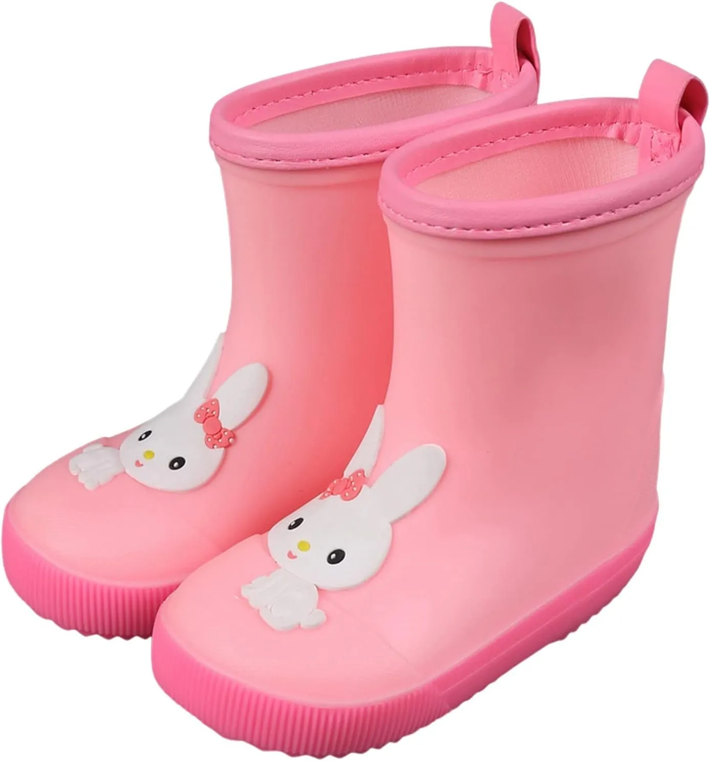 Kids Rain Boots, Toddler Rain Boots Waterproof Rubber Kids Rain Boots for Girls Boys with Fun Patterns Toddler Slippers