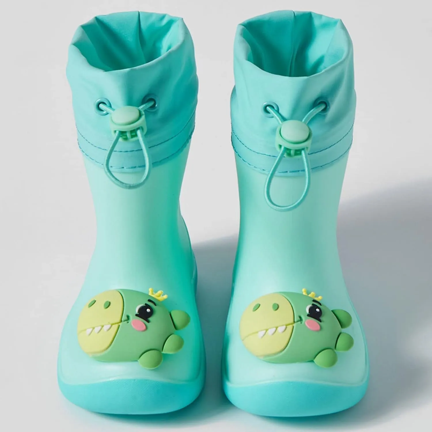 Kids Rain Boots, Toddler Rainboots Waterproof Rubber Kids Rain Shoes for Baby Girls Boys with Fun Cartoon Pattern