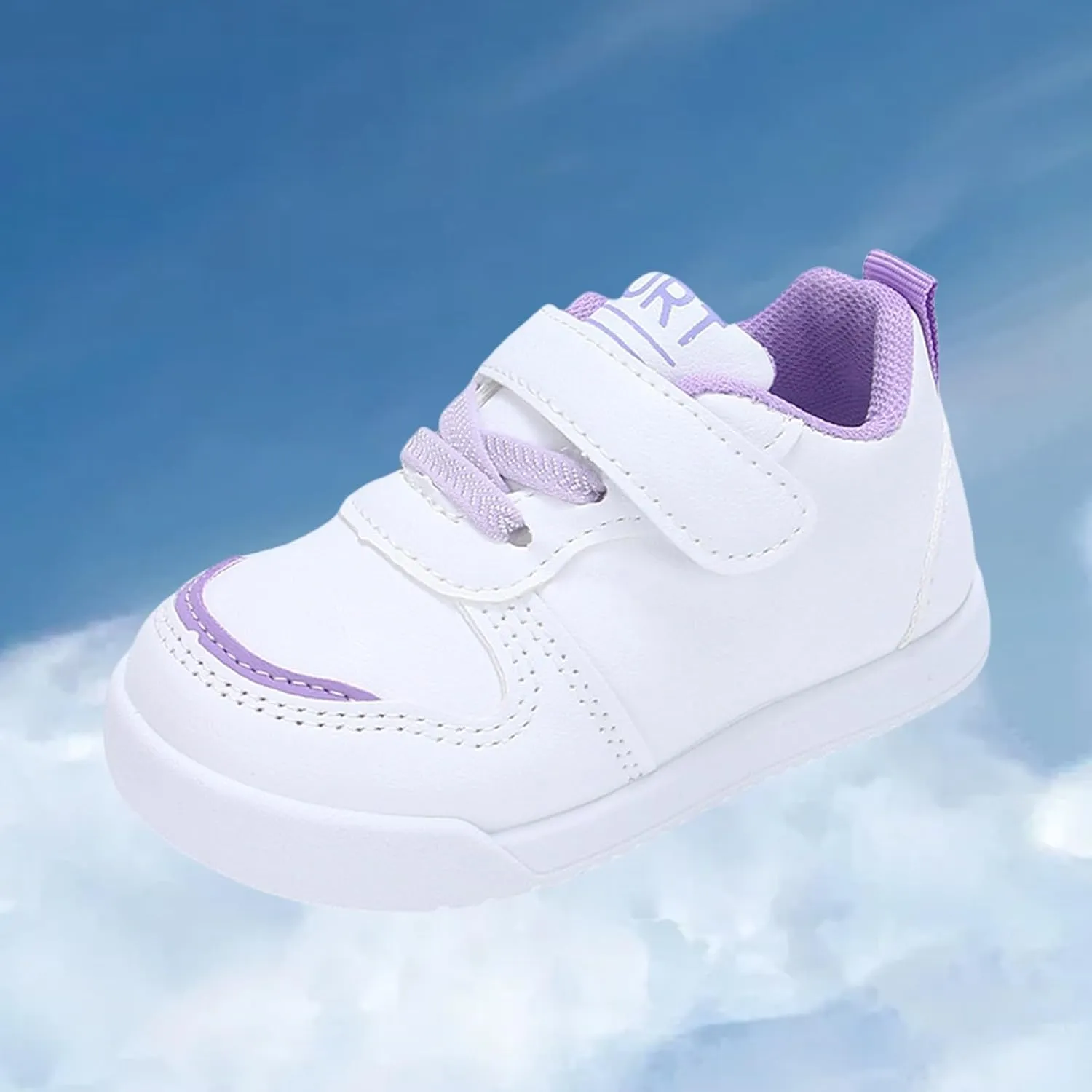 Kids Sneakers Flat Non Slip Running Sport Shoes Boys Girls Outdoor Athletic No Lace Padded Sole Sneakers Lightweight