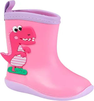Kids Waterproof PVC Rain Boots Featuring Cute Dinosaur Toddler Girl and Boys Cute Cartoon Non Slip Rainy Shoes