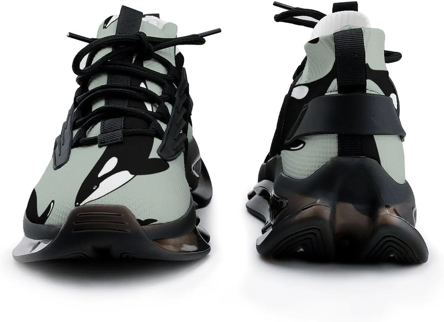 Killer Whales Walking Shoes for Men Lightweight Tennis Fashion Elastic Sports Shoes Cushion Basketball Shoes