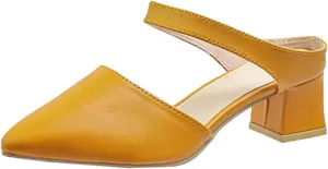 Ladies Fashion Solid Color Leather Thick High Heel Pointed Toe Casual Pumps Shoes All Wedges for Women