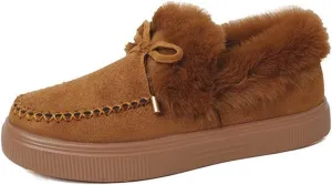 Ladmiple Womens Snow Boots Warm Ankle Booties Comfortable Lace Up Outdoor Fur Lined Walking Winter Shoes Combat Boots
