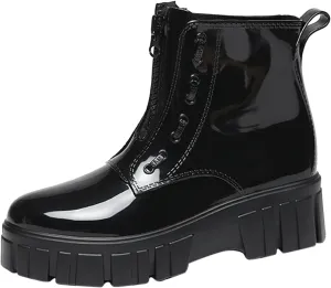 Lady Shoes Punk Style Snow Boots Women Non Slip Fleece Socks Inside Rain Boots Outdoor Rubber Water Shoes 12 Women Boots