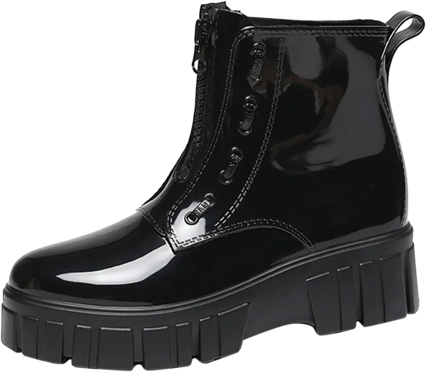 Lady Shoes Punk Style Snow Boots Women Non Slip Fleece Socks Inside Rain Boots Outdoor Rubber Water Shoes 12 Women Boots
