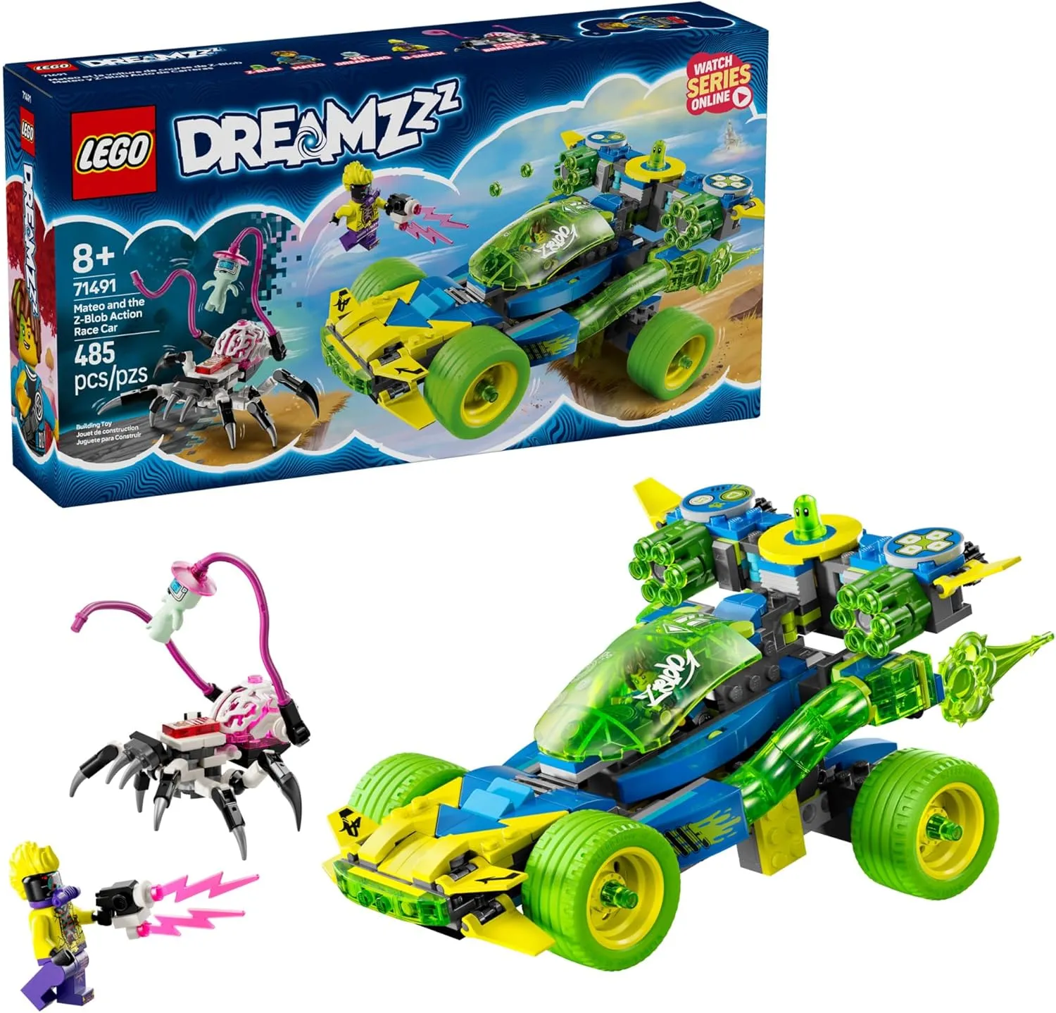 LEGO DREAMZzz Mateo and The Z-Blob Action Race Car Toy - Building Toy for Kids, Boys and Girls, Ages 8  - Fantasy Toy Car for Pretend Play - Gift Idea for Birthdays - 71491