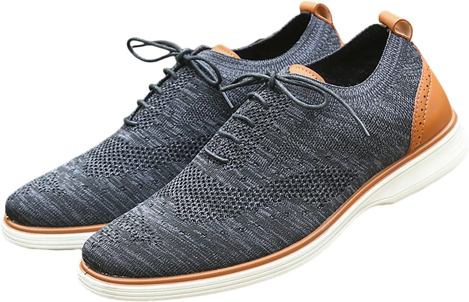 Leisure Men Four Seasons Mesh Non Slip Flat Round Toe Breathable Lace Up Lazy Leisure Shoes Foams Shoes Men