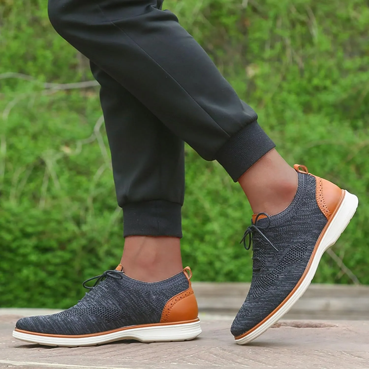Leisure Men Four Seasons Mesh Non Slip Flat Round Toe Breathable Lace Up Lazy Leisure Shoes Foams Shoes Men