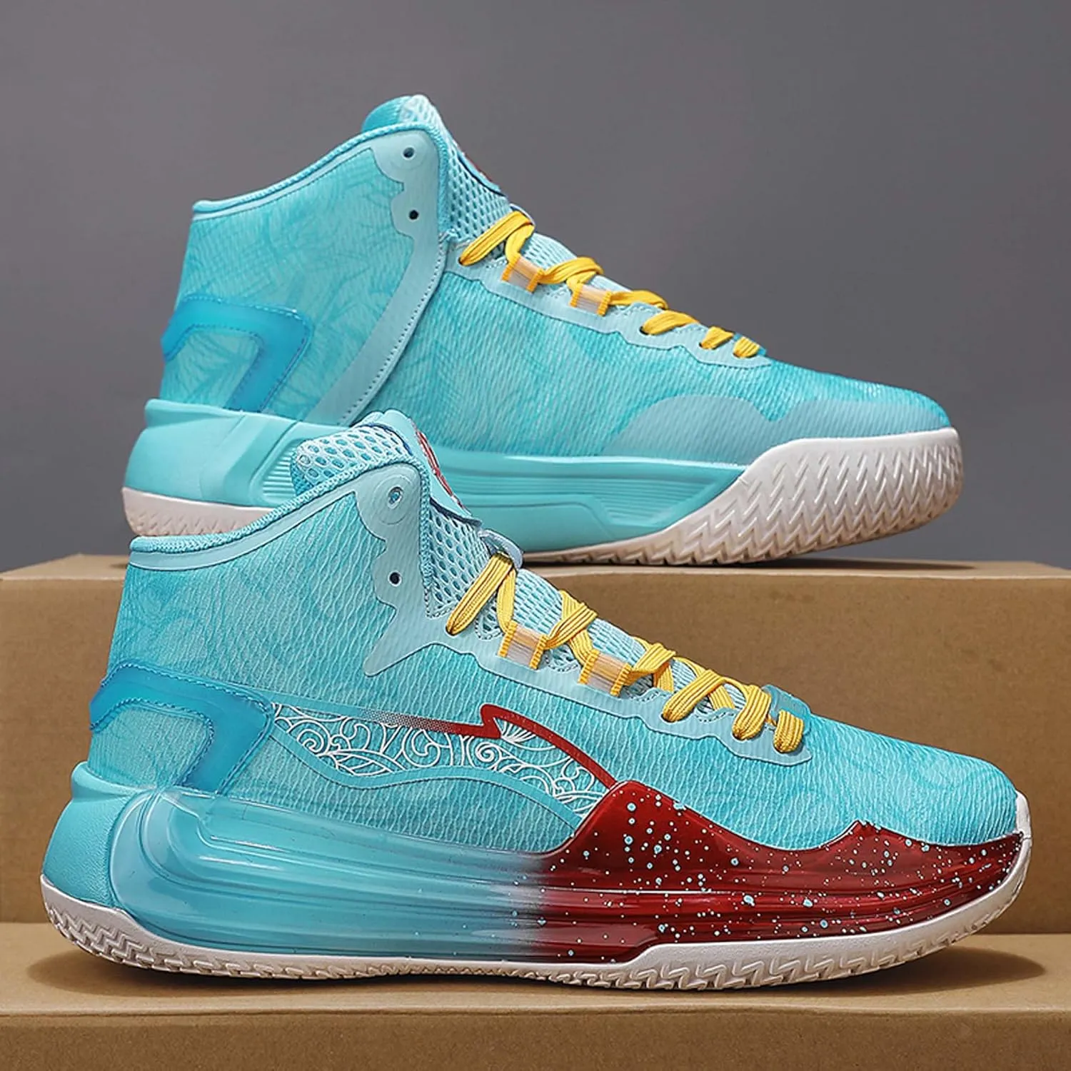 Lightweight Wearable Youth Basketball Shoes Men's Fashion Basketball Shoes Non-Slip Student Basketball Shoes