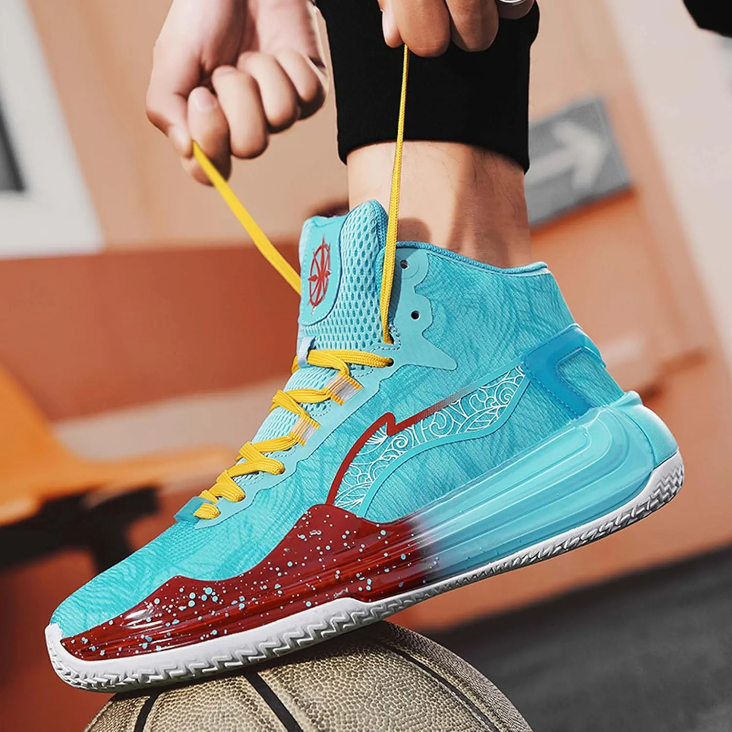 Lightweight Wearable Youth Basketball Shoes Men's Fashion Basketball Shoes Non-Slip Student Basketball Shoes