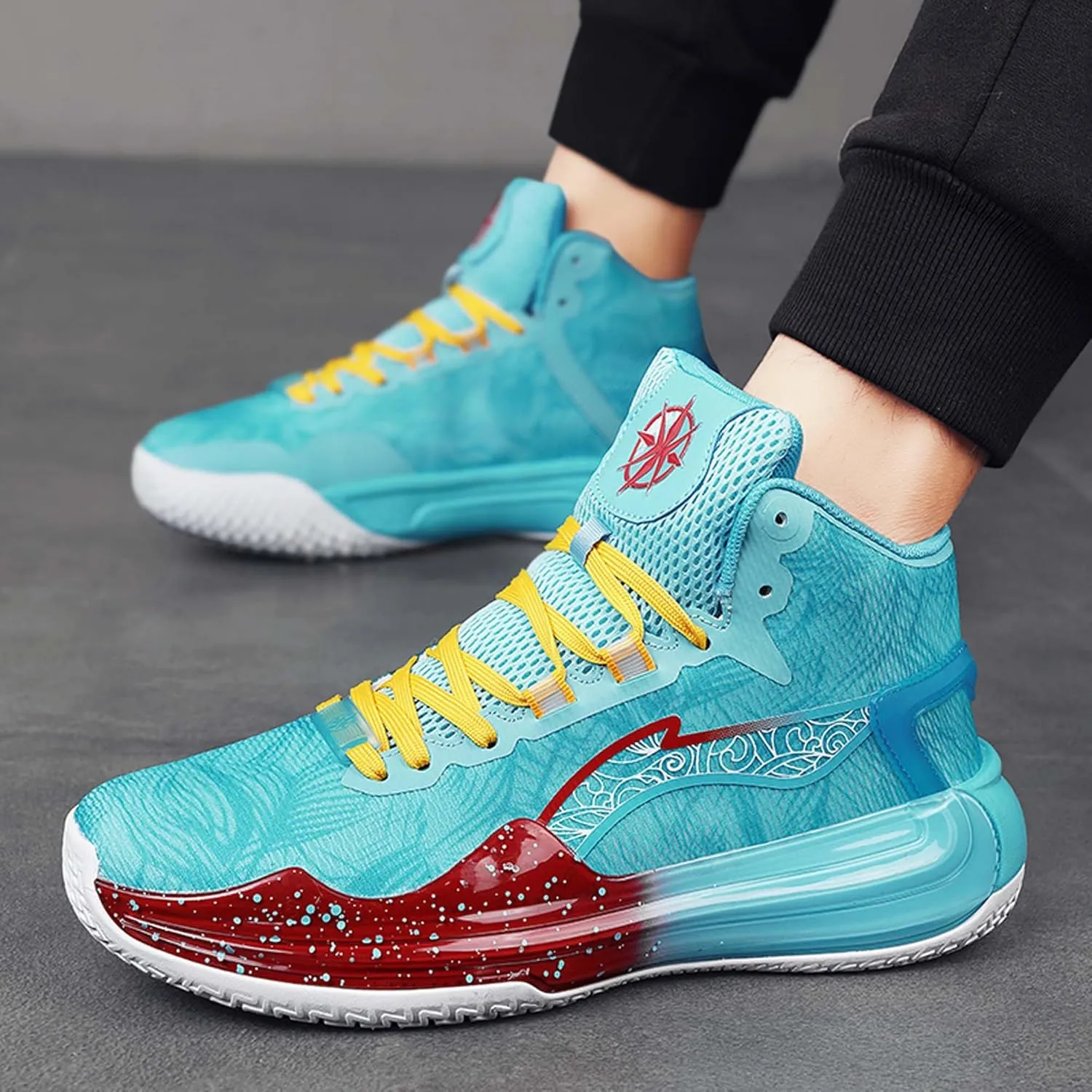 Lightweight Wearable Youth Basketball Shoes Men's Fashion Basketball Shoes Non-Slip Student Basketball Shoes