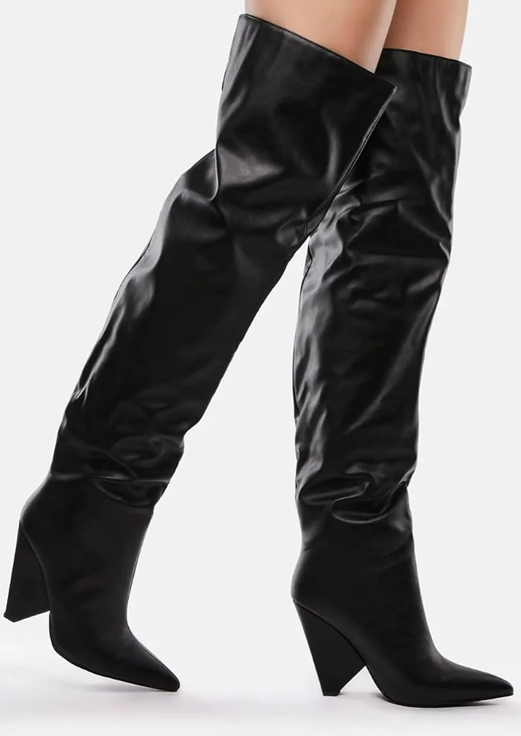 Liliana Women's Over The Knee Thigh High Wedge Heel Boots