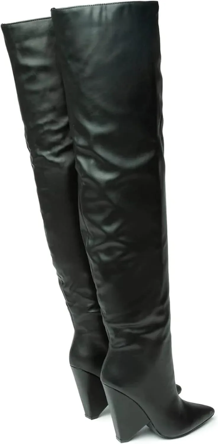 Liliana Women's Over The Knee Thigh High Wedge Heel Boots