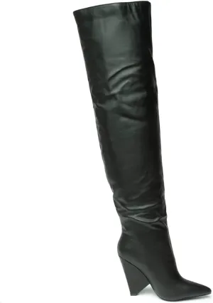 Liliana Women's Over The Knee Thigh High Wedge Heel Boots