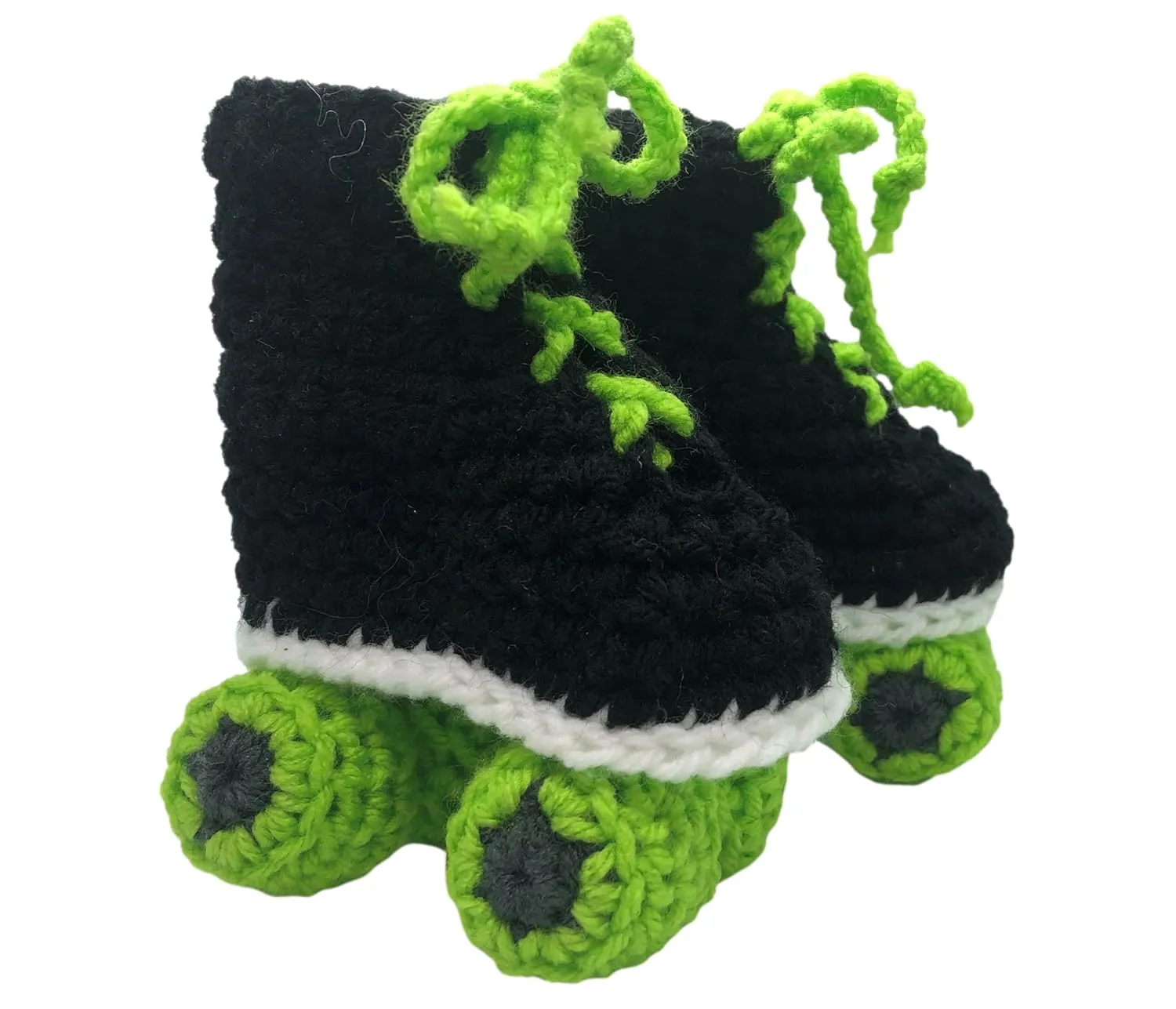 Lime Green Racing Style Roller Skate baby booties
