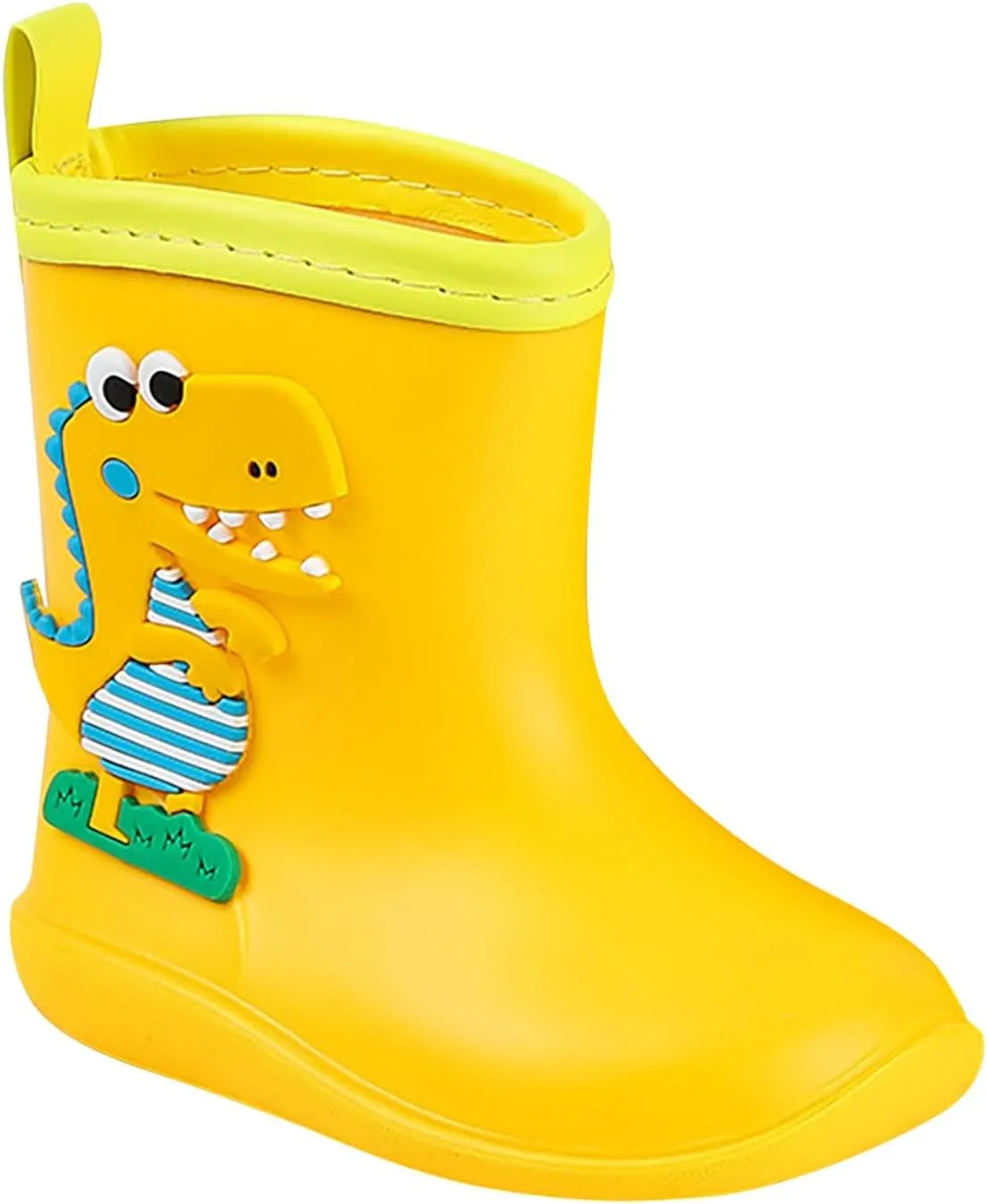 Little Child Toddler Boys Girls Rain Boots Dinosaur Print Non Slip Flat Rain Shoes Mud Boots Kids Rubber Boot