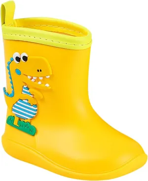 Little Child Toddler Boys Girls Rain Boots Dinosaur Print Non Slip Flat Rain Shoes Mud Boots Kids Rubber Boot