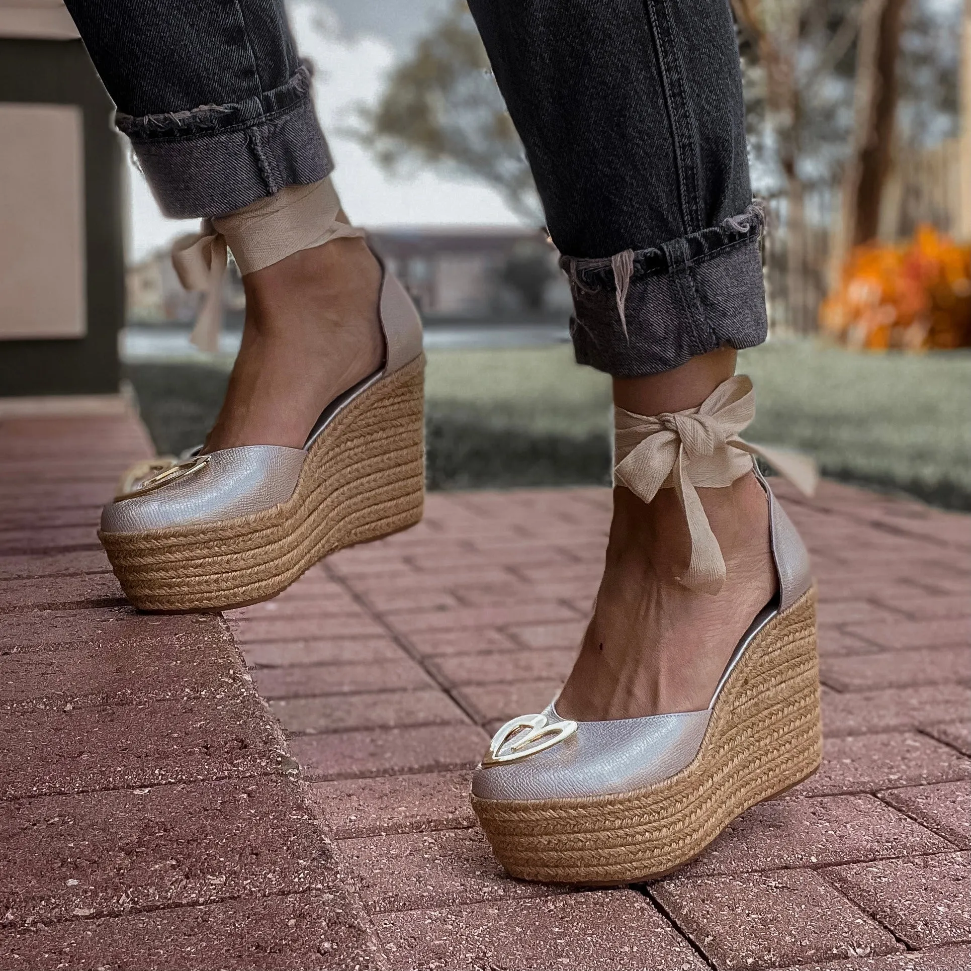 Love Espadrilles - Silver Dual
