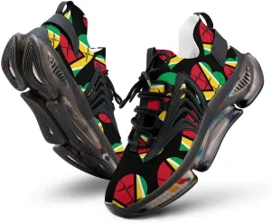 Love Guyana Heartbeat Walking Shoes for Men Lightweight Tennis Fashion Elastic Sports Shoes Cushion Basketball Shoes