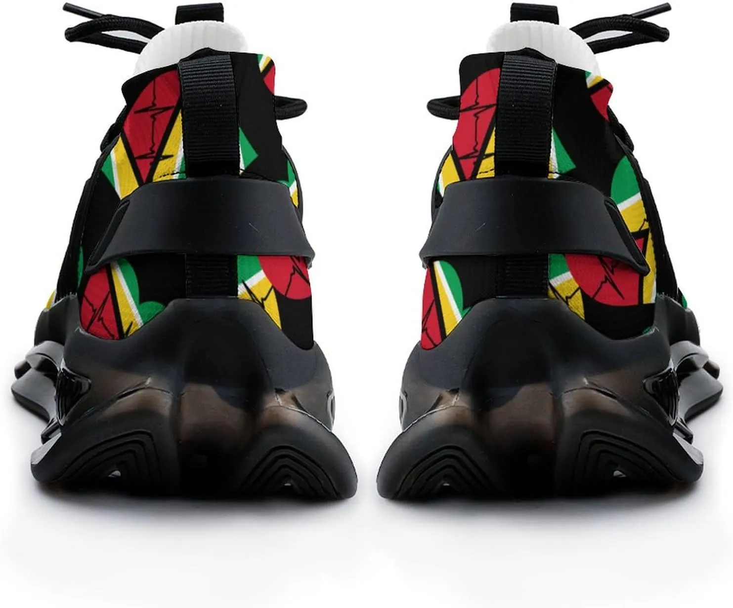 Love Guyana Heartbeat Walking Shoes for Men Lightweight Tennis Fashion Elastic Sports Shoes Cushion Basketball Shoes