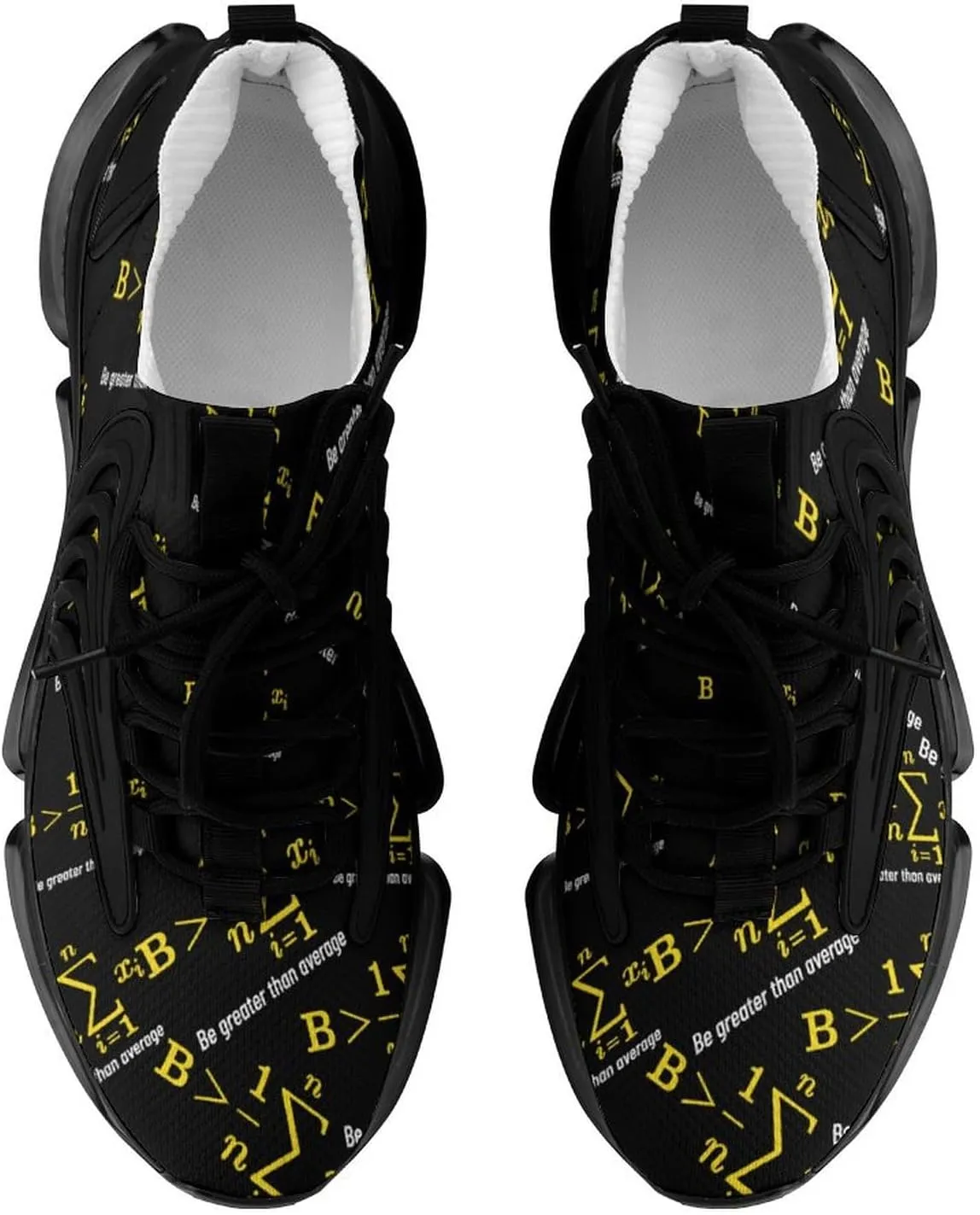 Math Be Greater Than Average Walking Shoes for Men Lightweight Tennis Fashion Elastic Sports Shoes Cushion Basketball Shoes