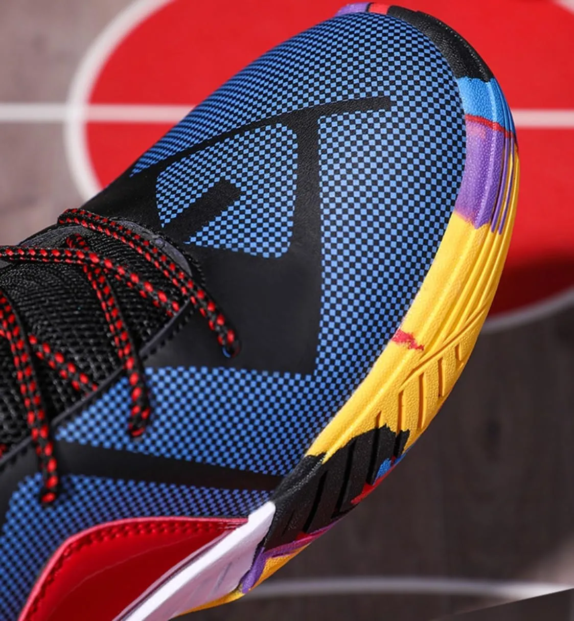 Mens Basketball Shoes Anti Slip Cushioning Basketball Sneakers Lightweight Breathable Outdoor Workout Sports Shoes