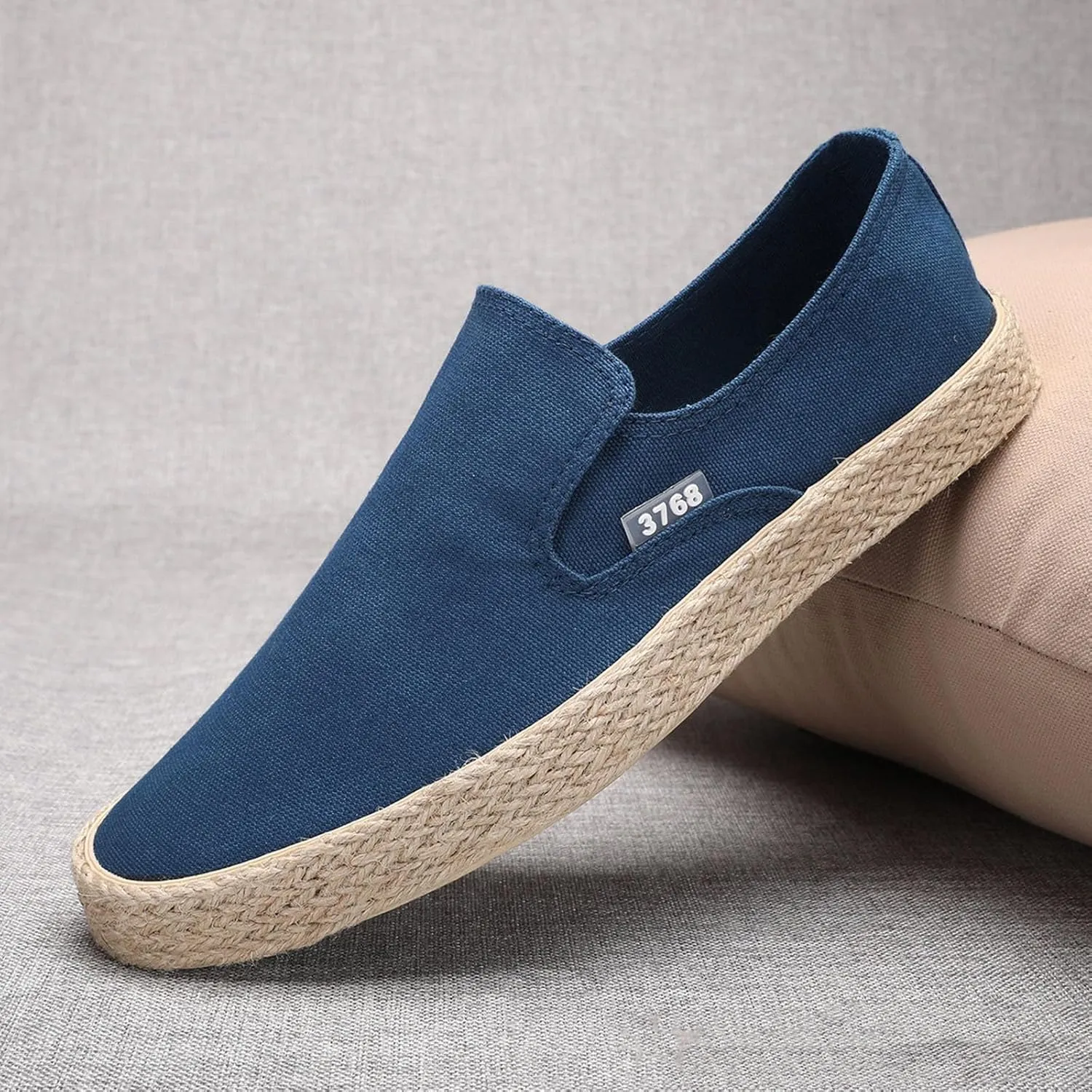 Men's Breathable Korean Style Trendy Lightweight Linen Sole Casual Sneakers for Everyday Comfort and Fashion