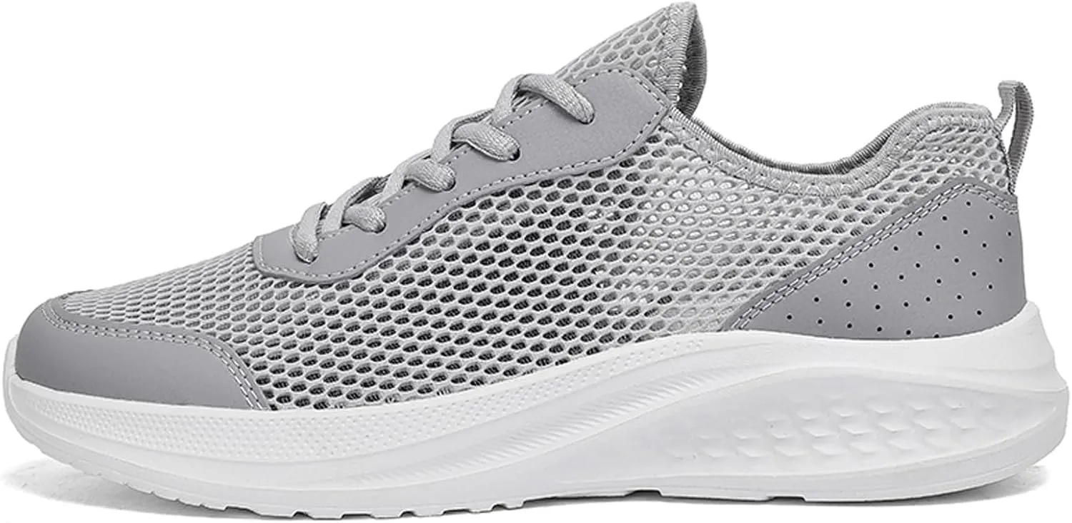 Men's Breathable Sneakers Lightweight Running Shoes for Walking Gym Tennis Casual Outdoor Sports with Slip- Sole