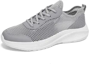 Men's Breathable Sneakers Lightweight Running Shoes for Walking Gym Tennis Casual Outdoor Sports with Slip- Sole