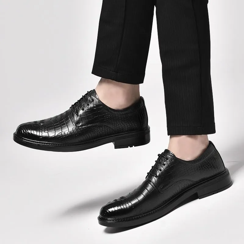 Men's Business Formal PU Shoes - Oxford Orthopedic Dress Sneakers, Walking Driving Loafers, Work Flats