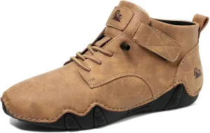 Men's Casual Boots Outdoor Comfortable Slip On Walking Shoes for Travel Dating Jeans Stylish High Top Ankle Sneakers