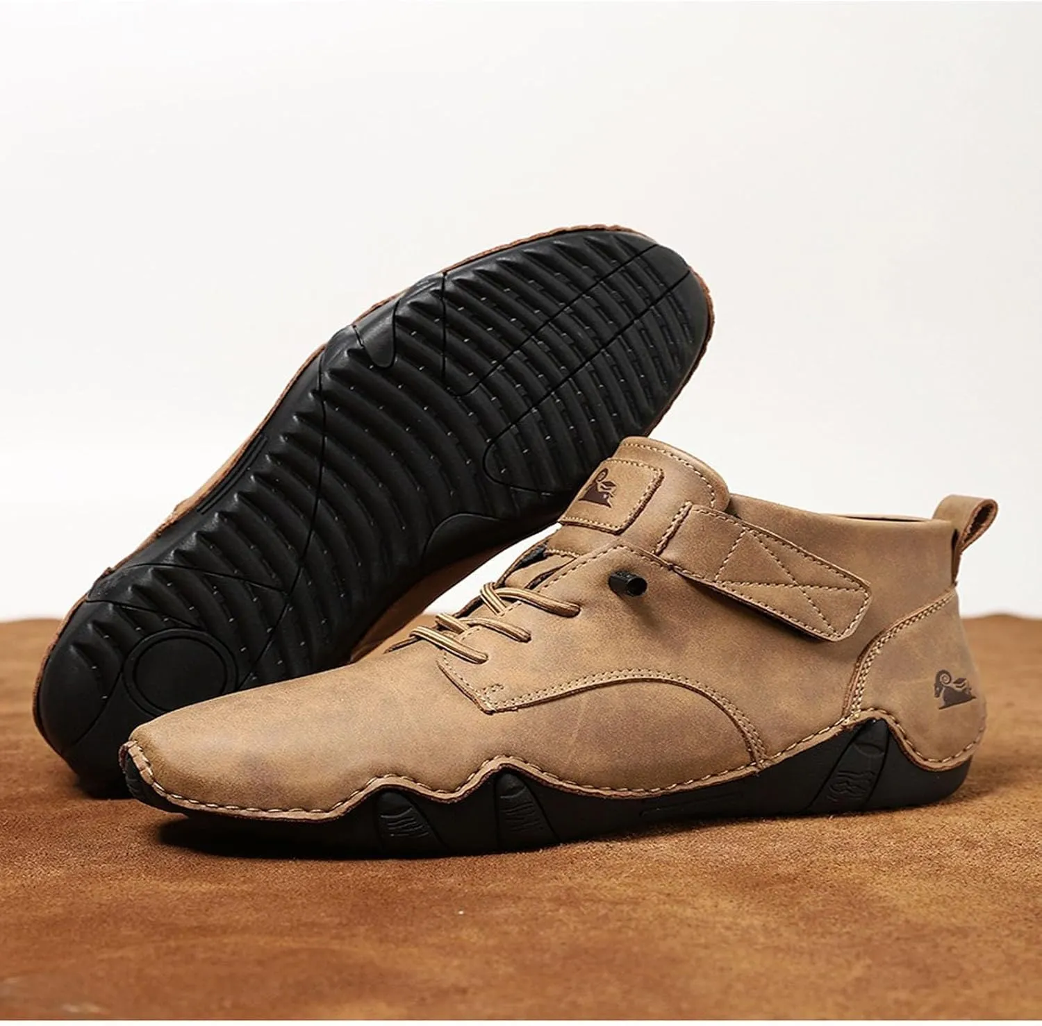 Men's Casual Boots Outdoor Comfortable Slip On Walking Shoes for Travel Dating Jeans Stylish High Top Ankle Sneakers