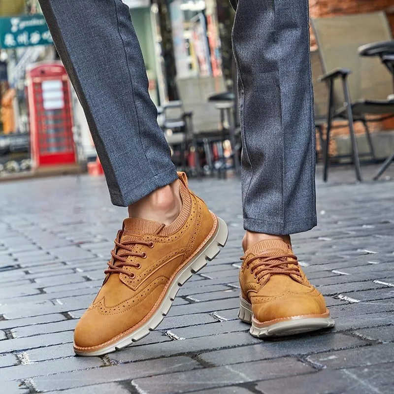 Mens Dress Shoes Business Sneakers Casual Shoes Brogue Oxford Shoes for Men