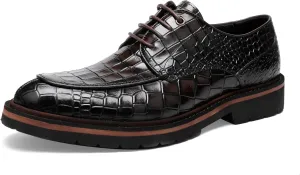 Men's Dress Shoes Genuine Leather Oxfords Luxury Formal Business Suit Shoes Wingtip Brogue Handcrafted