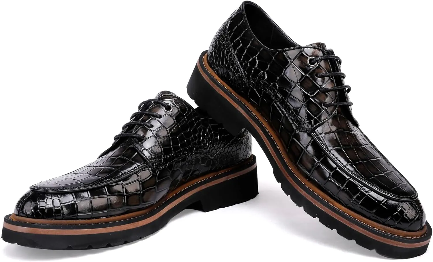 Men's Dress Shoes Genuine Leather Oxfords Luxury Formal Business Suit Shoes Wingtip Brogue Handcrafted