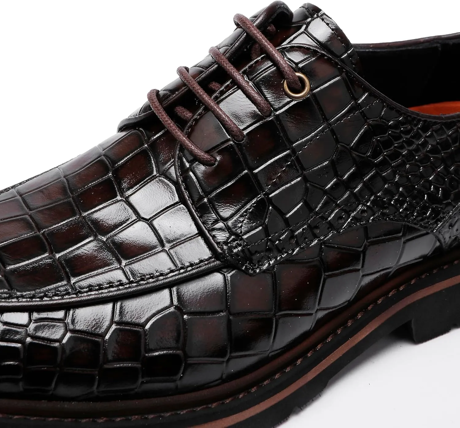 Men's Dress Shoes Genuine Leather Oxfords Luxury Formal Business Suit Shoes Wingtip Brogue Handcrafted